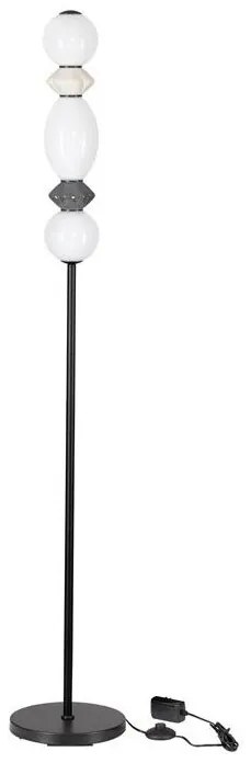 Lampadar LED decorativ ceramica gri, alb, PALLINA