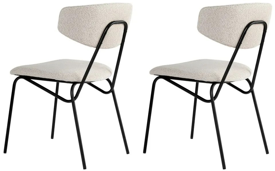 Set de scaune de sufragerie Nancy White and Black,2 buc.
