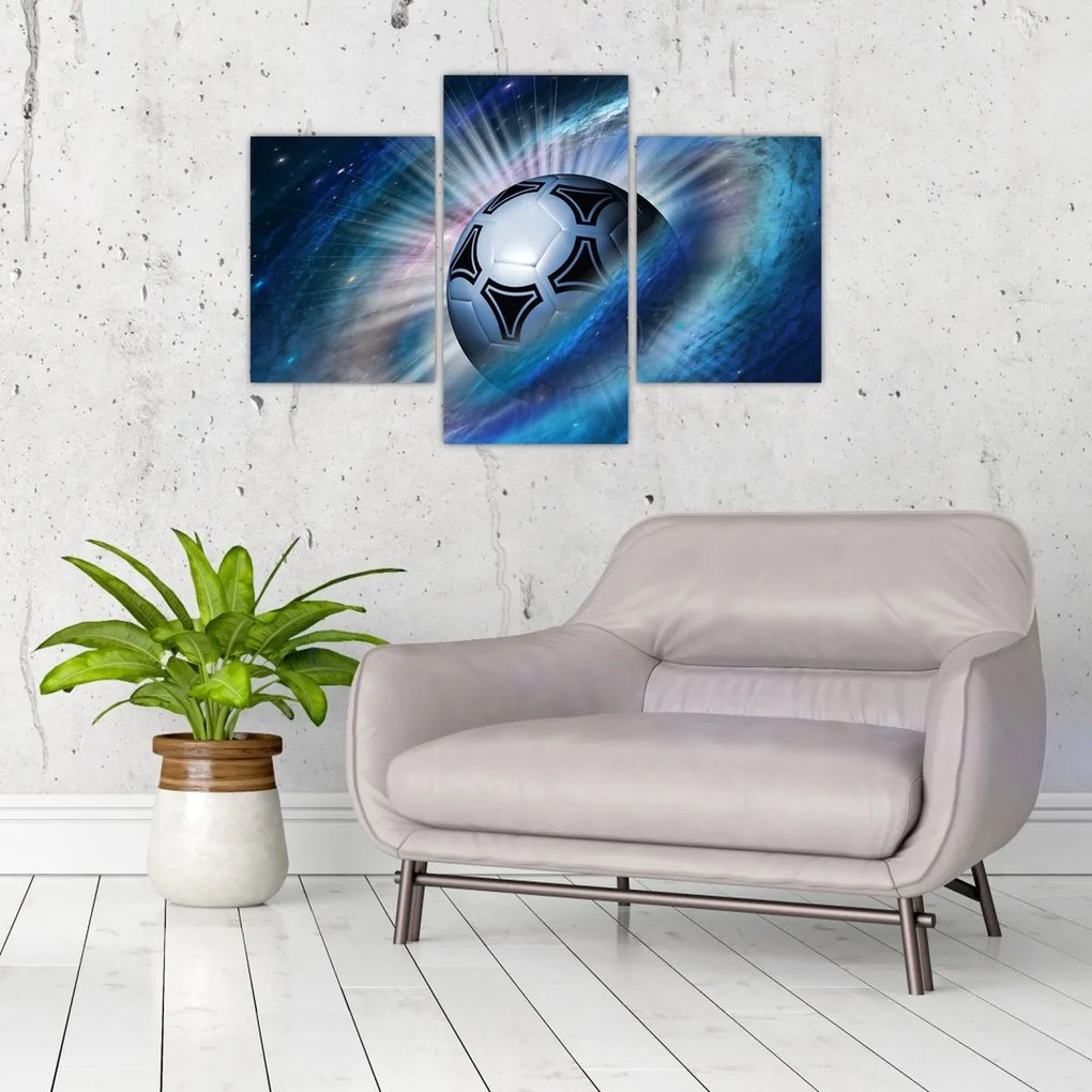 Tablou - Fotbal în spațiu (90x60 cm)