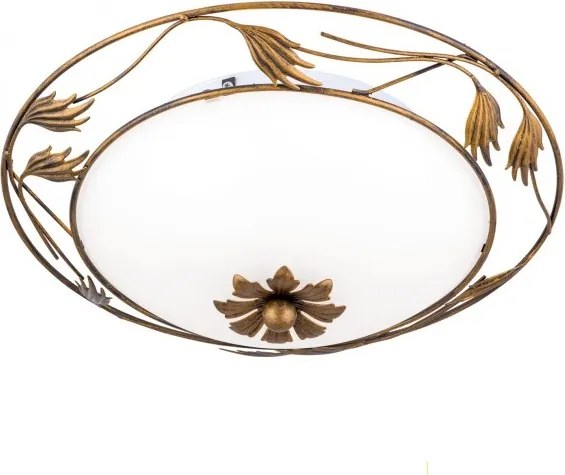 Plafoniera design rustic diametru 40cm Fleur DL 7-509/40 Antik OR