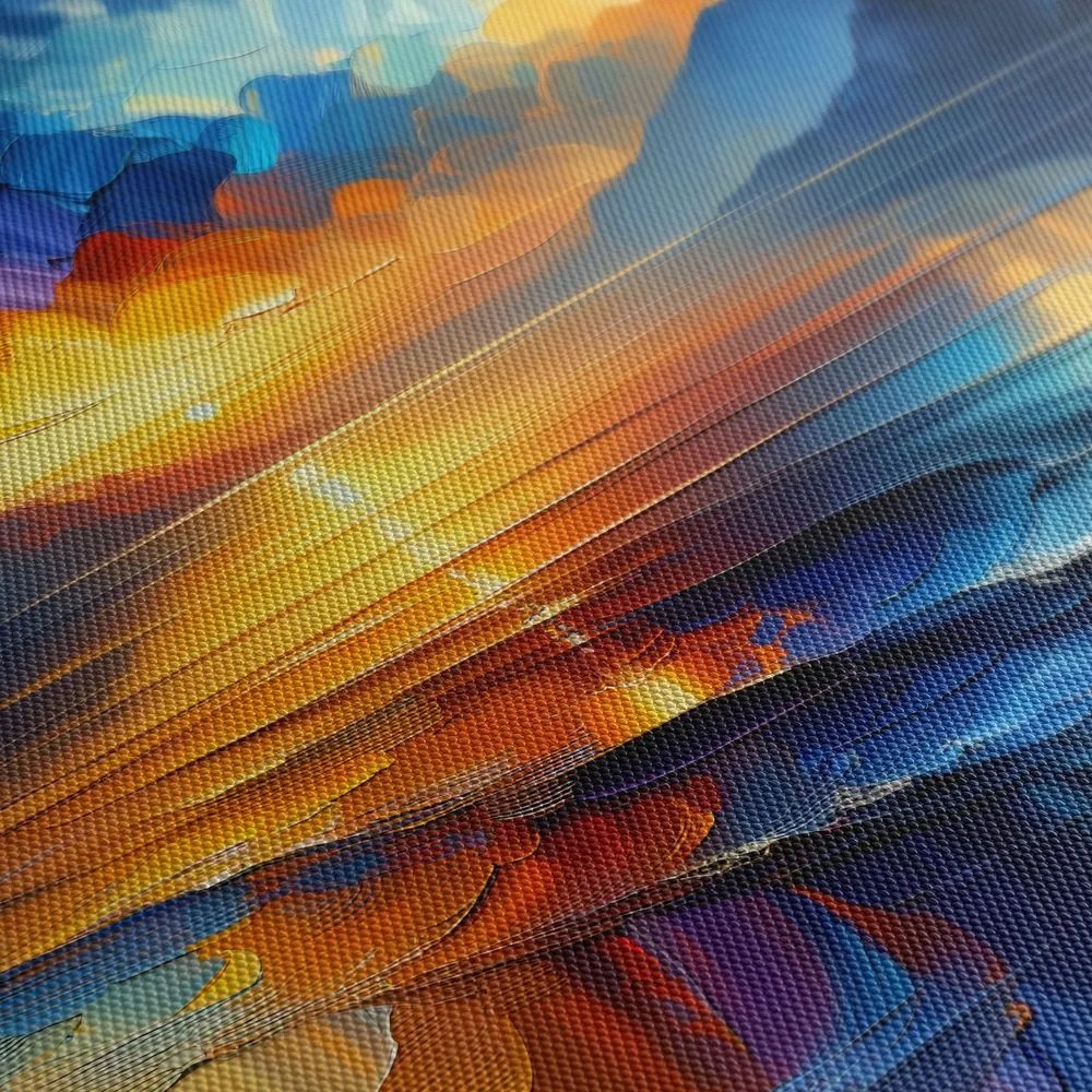 Tablou simfonie colorată pe lac