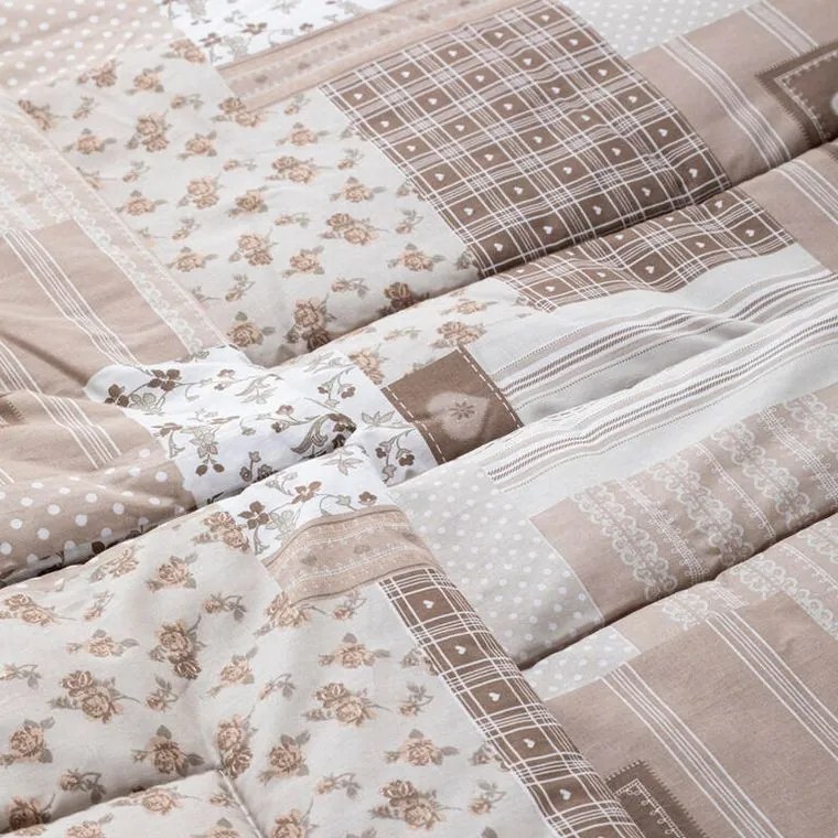 decoDoma Set de vară pernă şi pilotă PATCHWORK bej