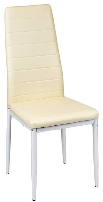 Scaun de masă Tino NOVA bej, textil, piele și metal