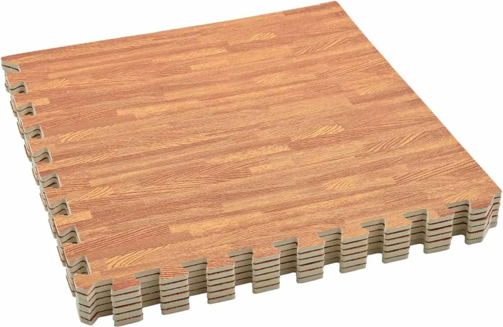 vidaXL Saltele de exerciții puzzle 12 pcs Maro 4,32 ㎡ Spumă EVA