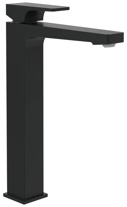 Baterie lavoar inalta Villeroy&Boch Architectura Square negru mat cu ventil Push-Open