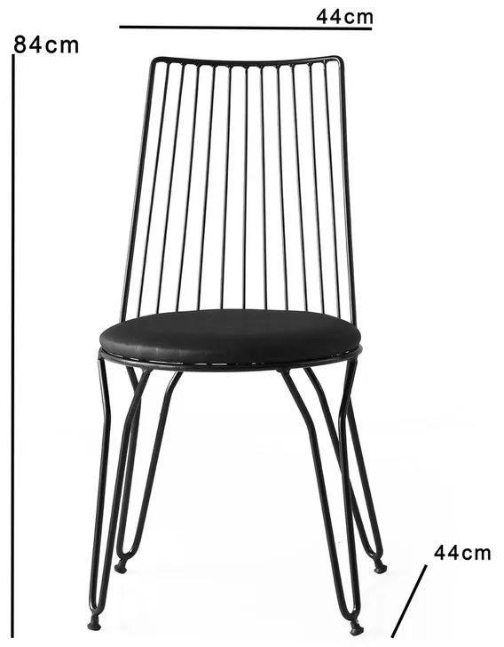 Set de scaune de sufragerie Ada Black, 2 buc.
