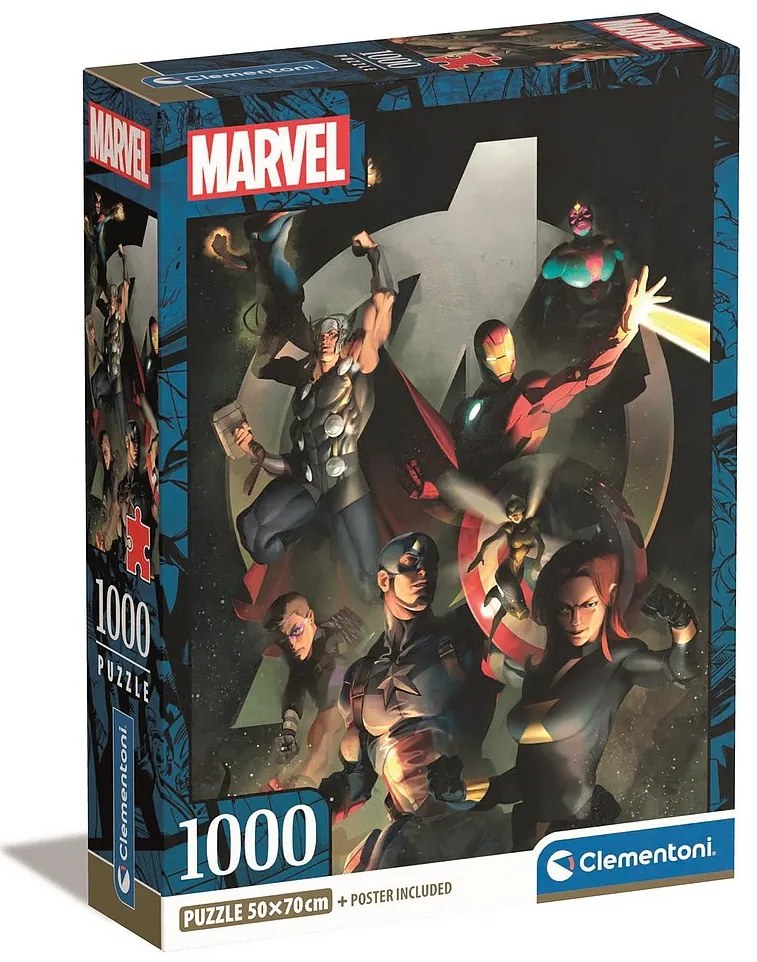 Avengers Puzzle Compact de 1000 de piese Clementoni