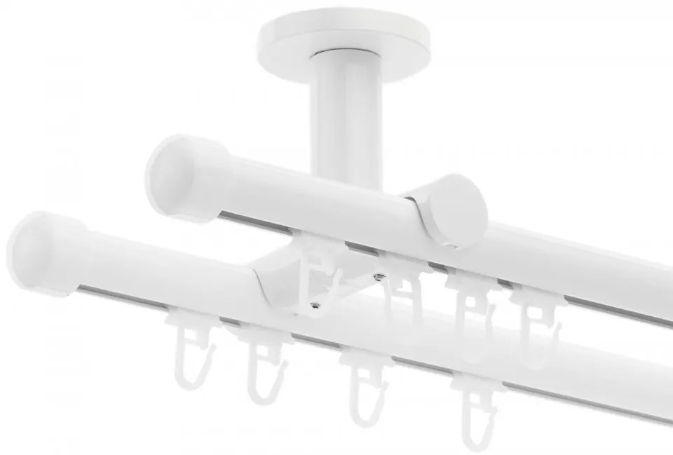 Galerie dubla tavan Capacel profil alb lucios 19mm/19mm (Alege marime: 320 cm)
