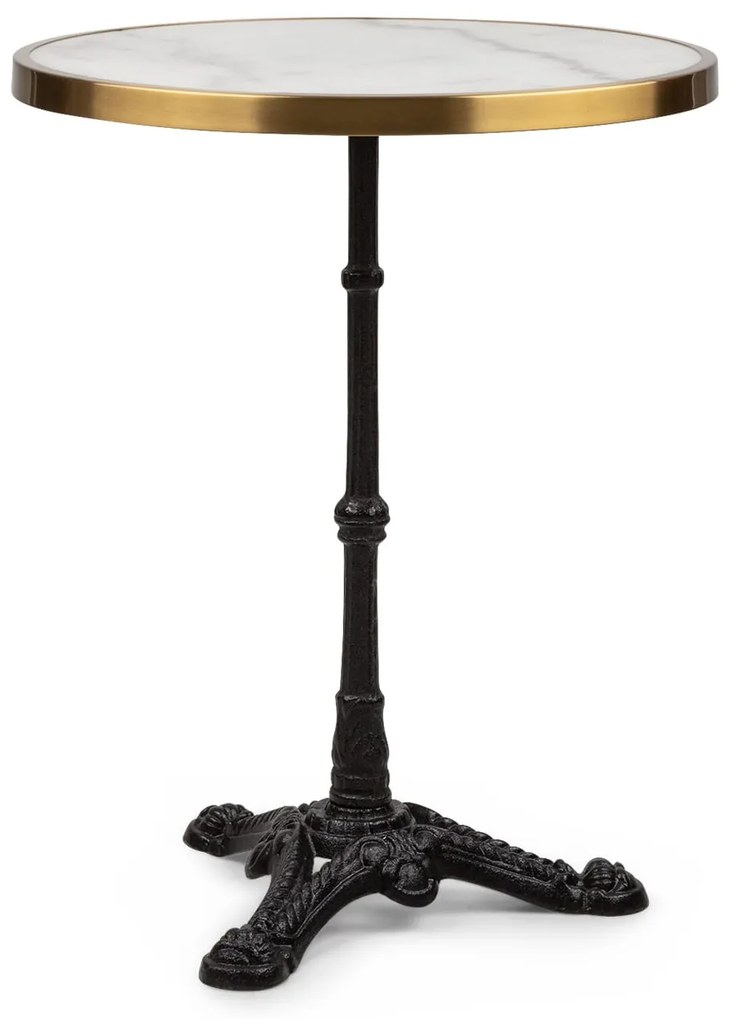 Patras Lux, masă bistro cu bază cu trei picioare, masă din marmură, Ø: 57,5 cm, înălțime: 72 cm