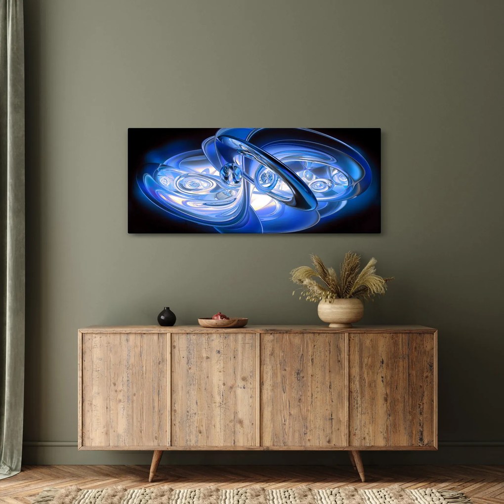 Tabloul abstract albastru (120x50 cm)