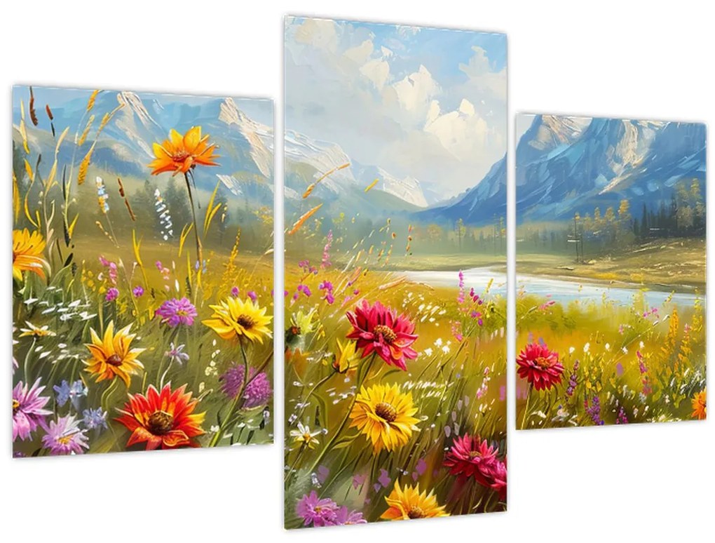 Tablou - Peisaj pictat (90x60 cm)