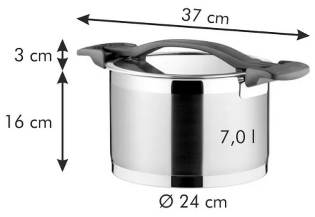 Oala cu capac Tescoma ULTIMA 7 l , 7 l