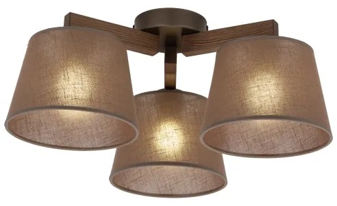 Brilagi - Lustră aplicată LATTE 3xE27/15W/230V pin/maro