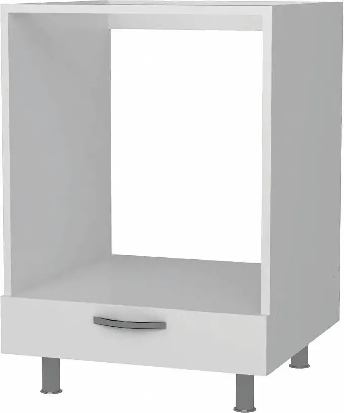 Dulap masca aragaz, cuptor bucatarie cu sertar, Homs, alb, 85 x 60 x 59 cm