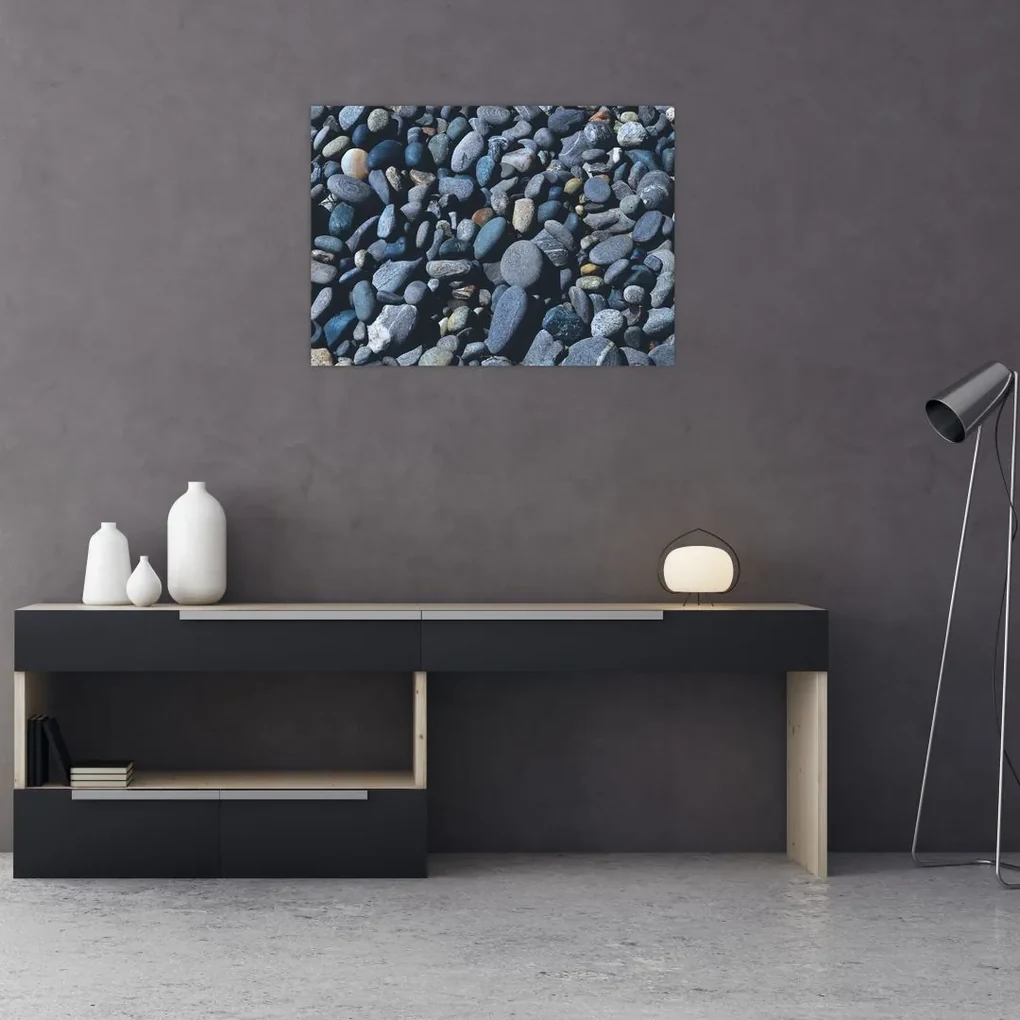 Tablou cu pietre pe plajă (70x50 cm), în 40 de alte dimensiuni noi