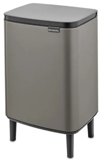 Cos pentru gunoi Brabantia Bo Small Hi 1006648, 12 L, Deschidere lina si silentioasa, Gri