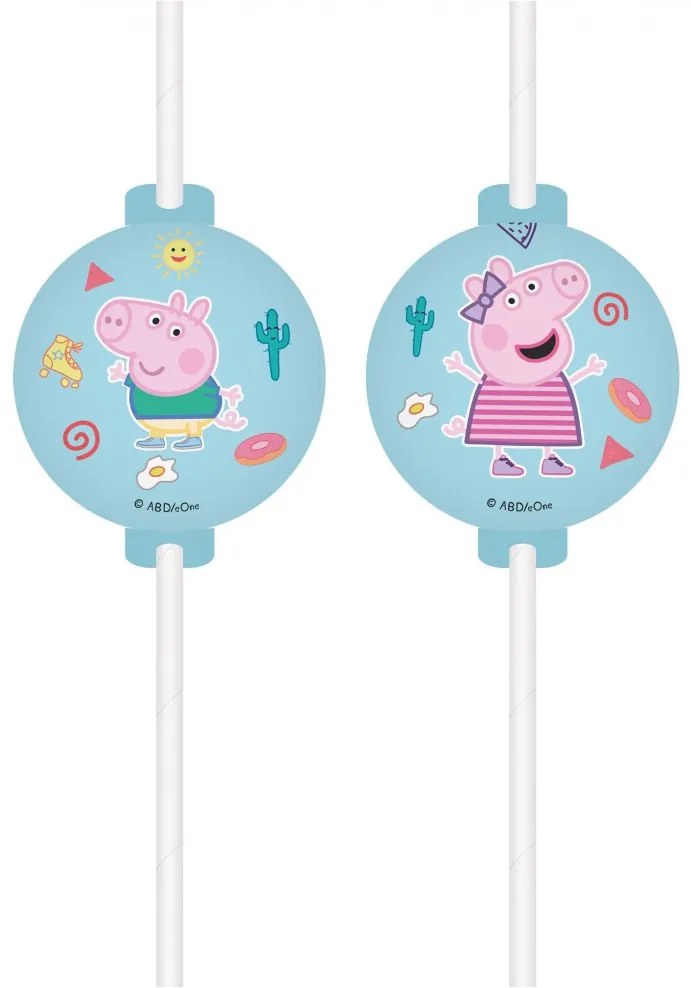 Purcelușa Peppa Messy Play paie de hârtie, set de 4 FSC