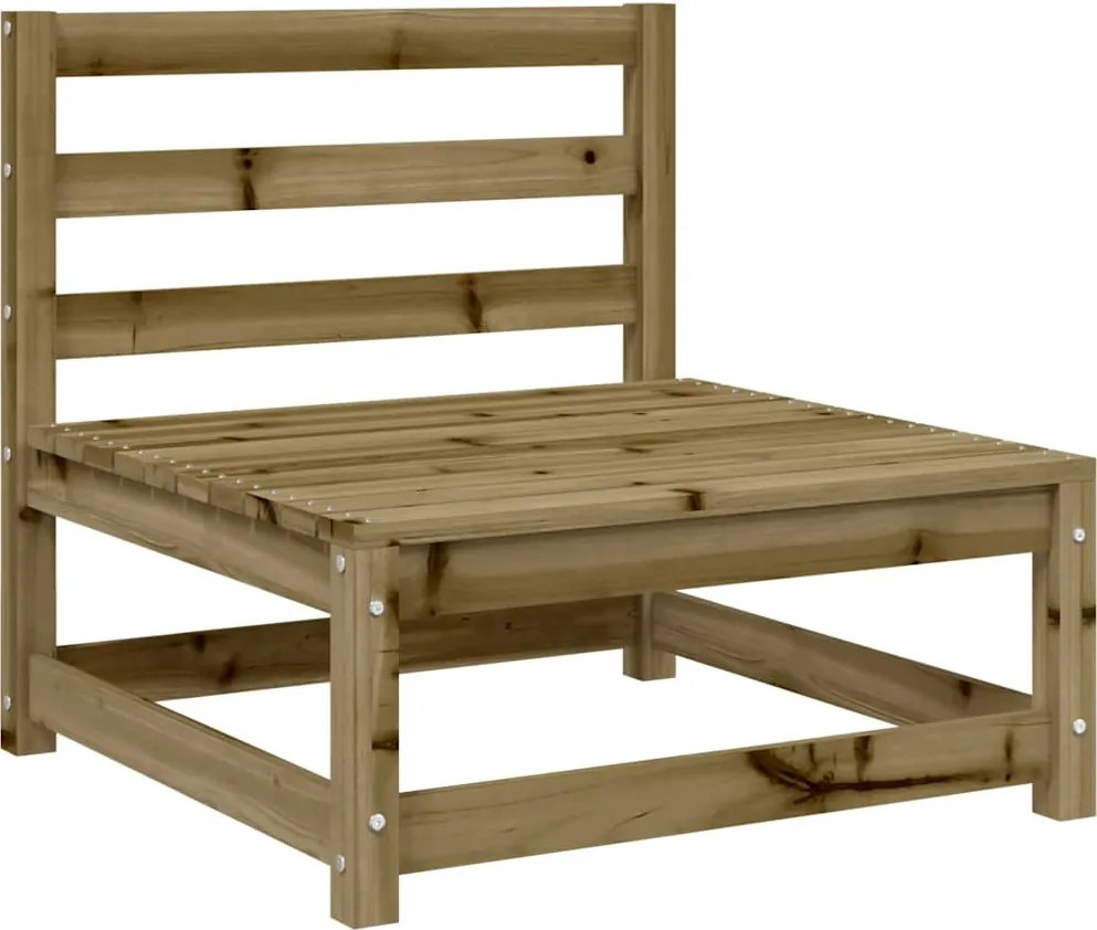 vidaXL Canapea de grădină fără cotiere, 70x70x67 cm, lemn pin tratat