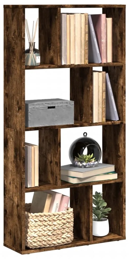 vidaXL Bibliotecă, stejar fumuriu, 60x20x120 cm, lemn prelucrat