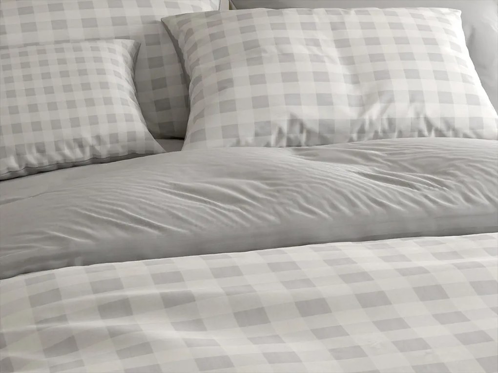 Lenjerie de pat din bumbac Renforce KOSTKA gri Dimensiune lenjerie de pat: 70 x 90 cm | 140 x 200 cm