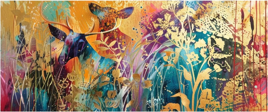 Tablou - Pictura abstractă a naturii (120x50 cm)