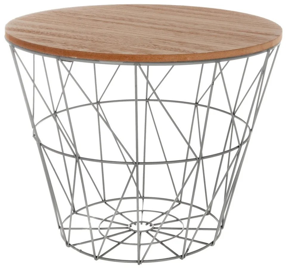 Masuta de cafea din lemn si metal