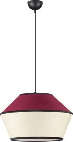 Lustra cu abajur stratifiat catifea Burgundy cu hartie naturala VELISS