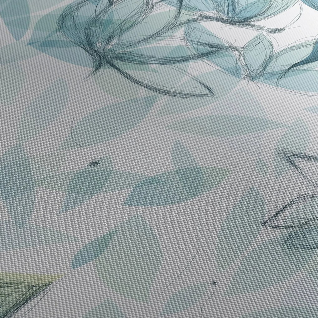 Tablou - Fluturași albaștri (cu ceas) (90x30 cm)