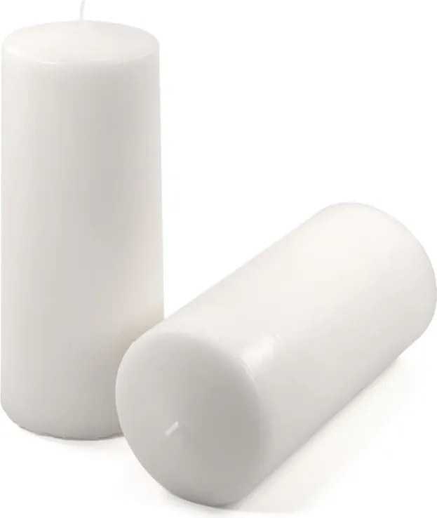 Set de lumânări tip pilon, 25 cm, Ø 10 cm, alb, 4 buc