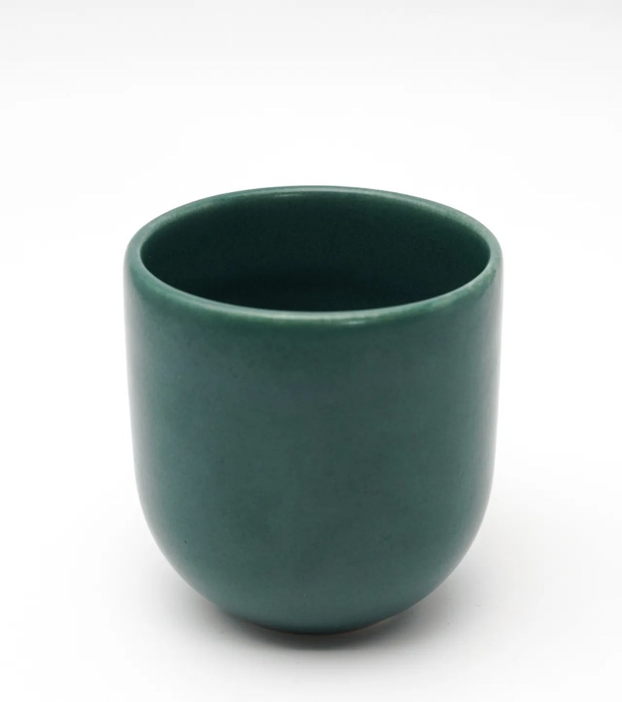 Pahar Cafea Novum Verde Emerald 250ml (Glazurat Manual)