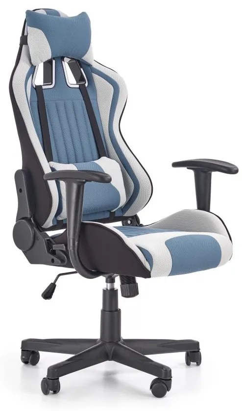 Scaun de birou KODA, gri deschis/albastru