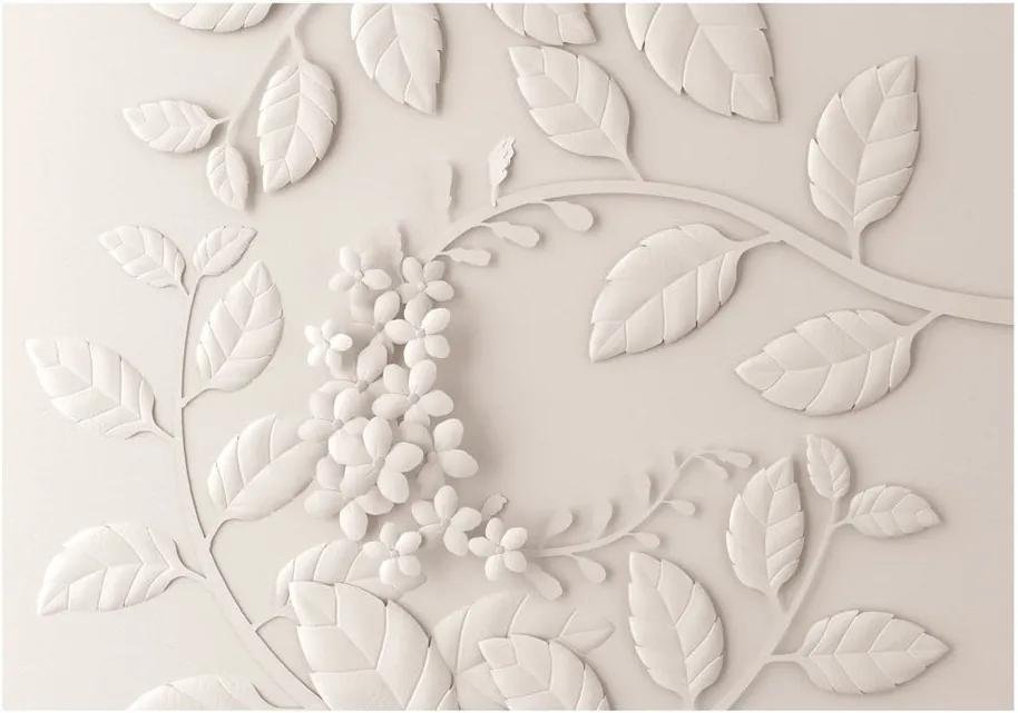 Tapet în format mare Artgeist Cream Paper Flowers, 400 x 280 cm