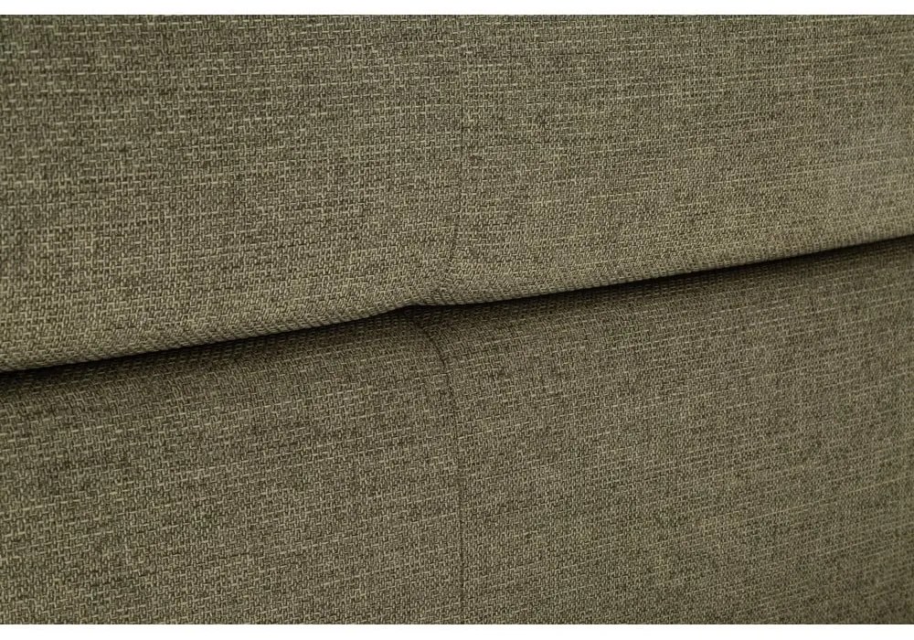 Pat matrimonial verde tapițat cu spațiu de depozitare cu somieră 160x200 cm Lotte – Meise Möbel
