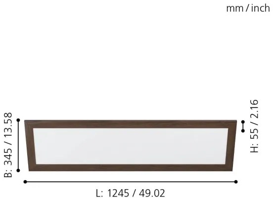 Eglo 99476 - Plafonieră LED PIGLIONASSO LED/32W/230V 345x1245 mm