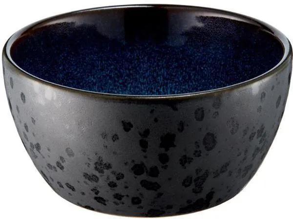 Bol Ceramic Negru cu Interior Albastru Marin - Ceramica Negru Inlatime( 6 cm) x Diametru( 12 cm)