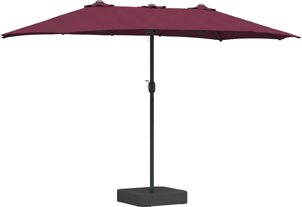 vidaXL Parasol de Grădină Roșu Bordeaux 385 x 209 x 244 cm