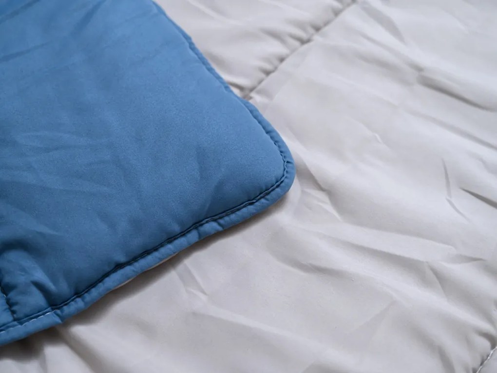 Pilota 4 anotimpuri 140x200 cm din fibra goala, albastra