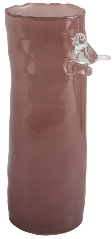 Vază roz din sticlă (înălțime 27 cm) Bird On Branch – PT LIVING