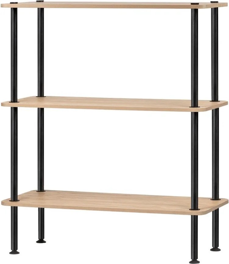 Etajeră în culoare naturală cu aspect de lemn de stejar 80x90,5x35 cm Teidi – noo.ma