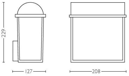 Philips 17235/30/PN - Aplică perete exterior 2xE27/42W/230V IP44
