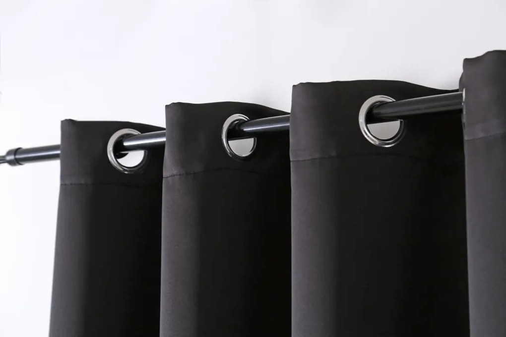 Draperie OXFORD LIGHT 140x250 cm, negru Agatat: Rejansa