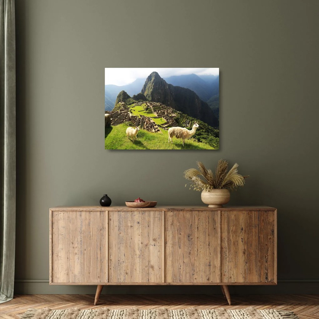 Tablou pe sticlă - Machu Picchu (70x50 cm)