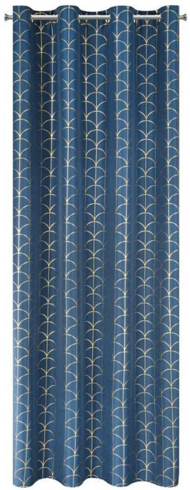 Perdea scandinavă albastră 140 x 250 cm