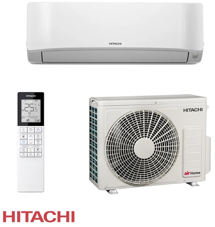 Aparat de aer conditionat inverter Hitachi AirHome 400 RAK-DJ25PHAE / RAC-DJ25PHAE, 9000 BTU, 21 m², A++/A++, Wi-Fi, R-32, Alb
