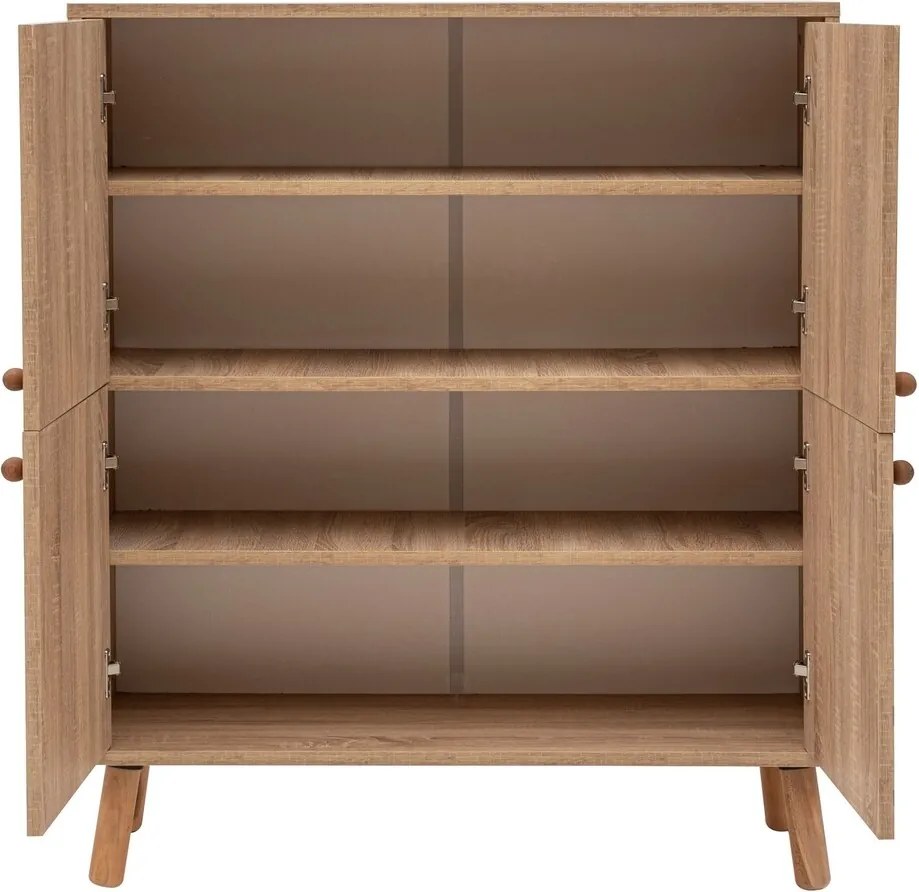 Dulap multifunctional, Vella, Palm, 95 x 111 x 36 cm, pal melaminat, multicolor