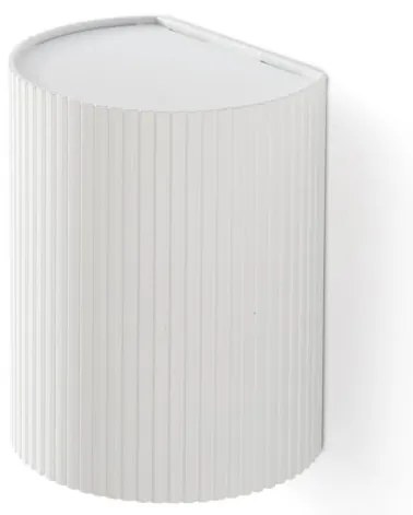 Aplica perete aluminiu striat alb, 1xGU10, SOLE round