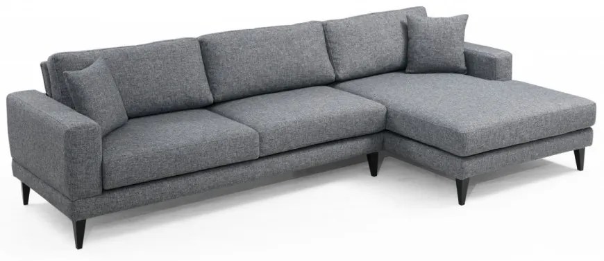 Coltar Extensibil Nordic Corner Right (L3+Chl), Gri Inchis