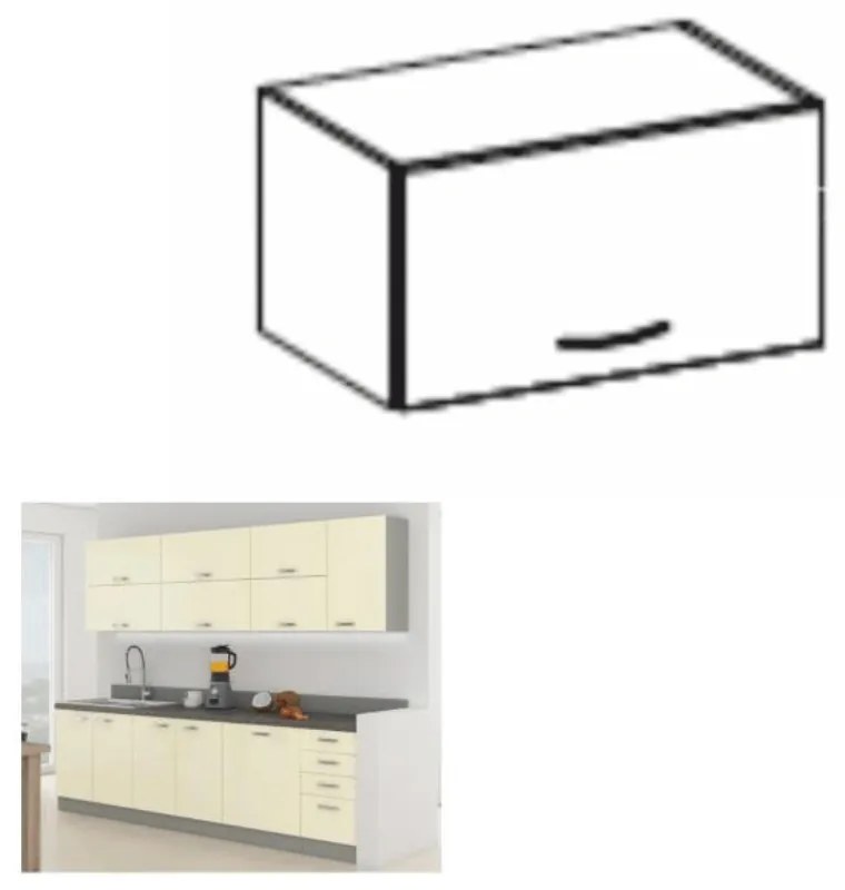 Dulap superior de bucătărie 60 OK-40/60 GU-36 Pleitton (crem lucios). 788640