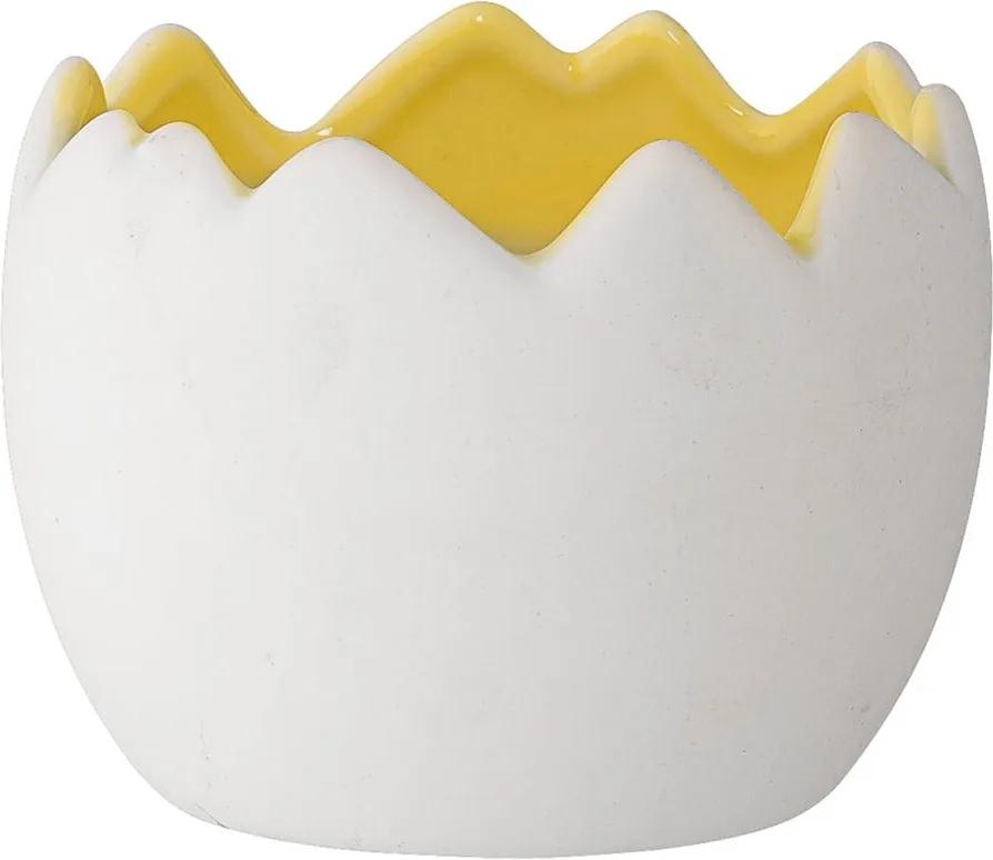 Ghiveci din ceramică Bloomingville, ⌀ 9 cm, detalii galbene