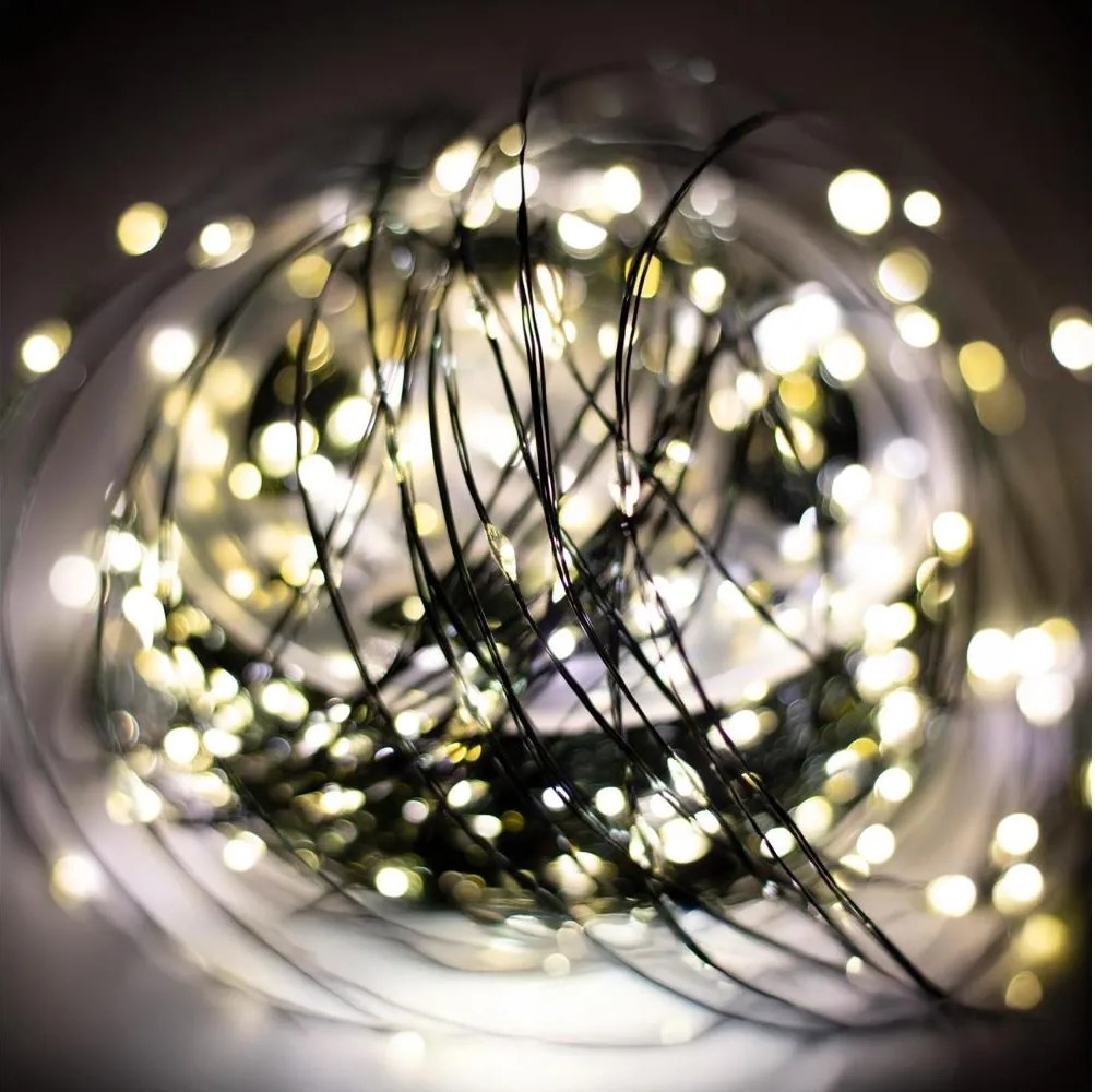 Ghirlandă LED de exterior 1500xLED/230V, 8 funcții, 153 m, IP44, alb cald + telecomandă